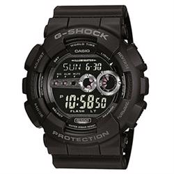 Image of G-Shock sort resin med stål quartz multifunktion (3263) Herre ur fra Casio, GD-100-1BER